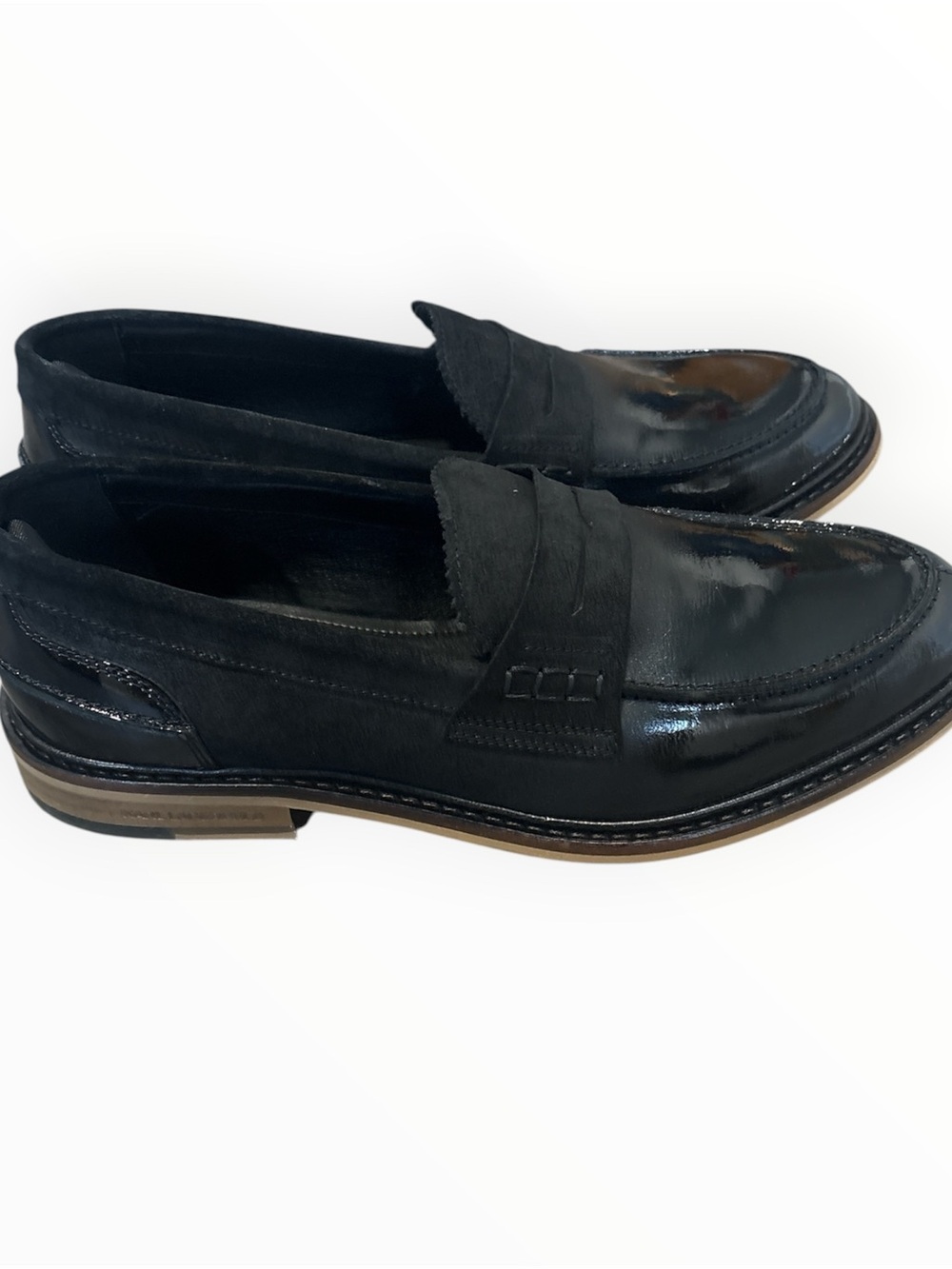 Karl Lagerfeld Men's White Label Suede Penny Loafers Sizs 10.5